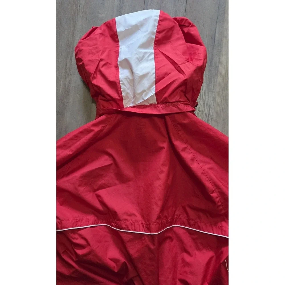 Nike Team Fit Dry Red Windbreaker Jacket Vintage Y2K With Roll Down Hood Men L